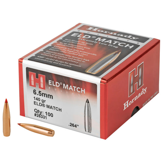 HORNADY 6.5mm/264 140gr ELD MATCH BT