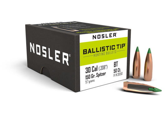 NOSLER 30 CAL / 308 150gr BALLISTIC TIP