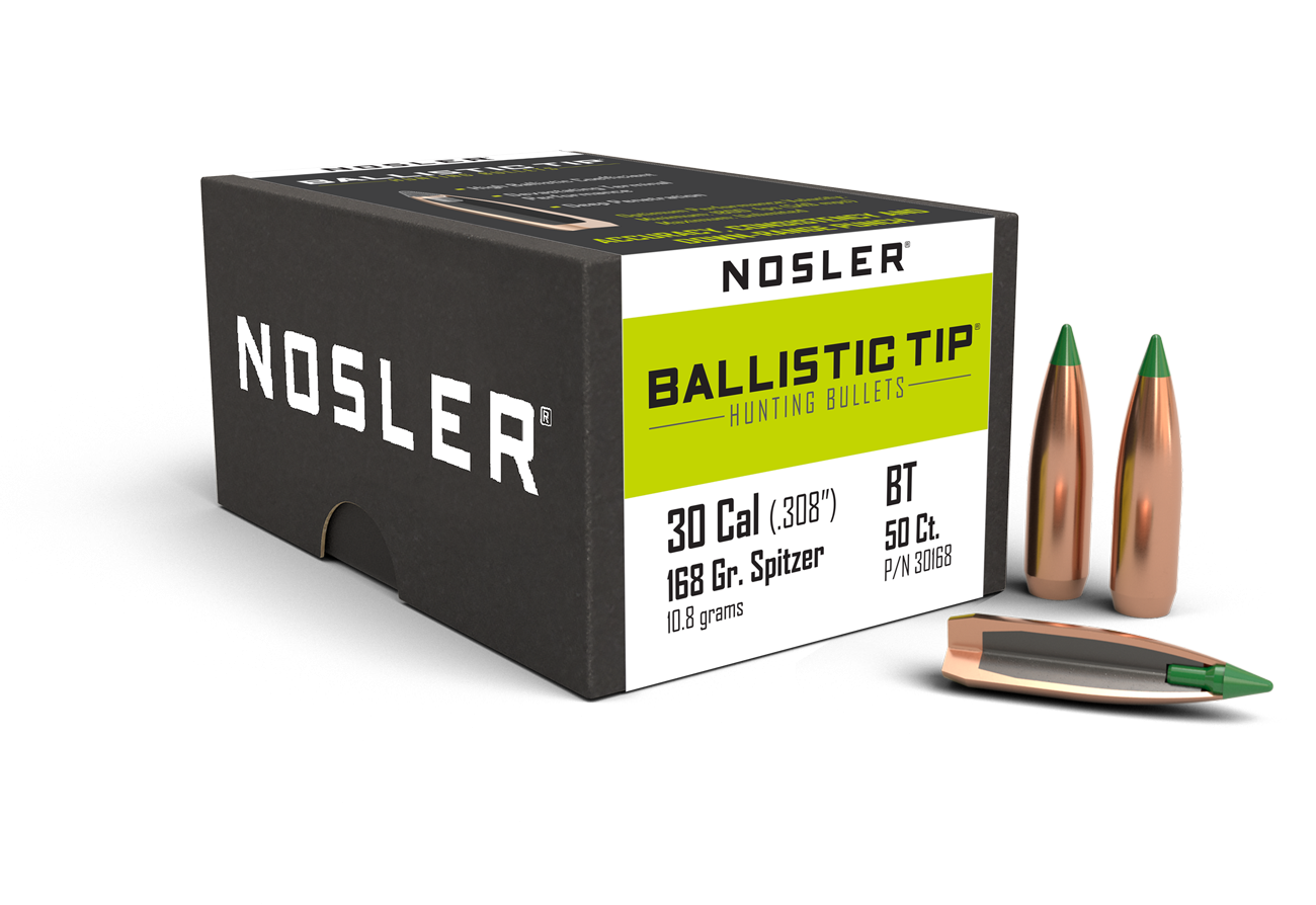 NOSLER 30 CAL / 308 168gr BALLISTIC TIP