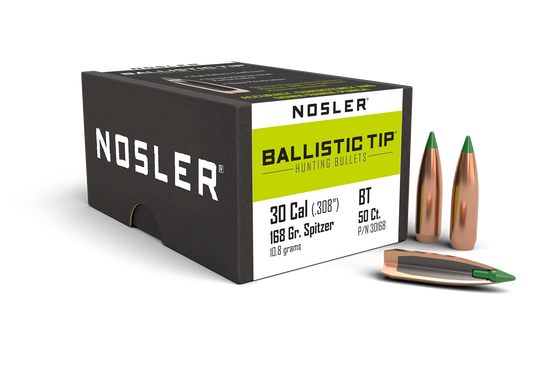 NOSLER 30 CAL / 308 168gr BALLISTIC TIP