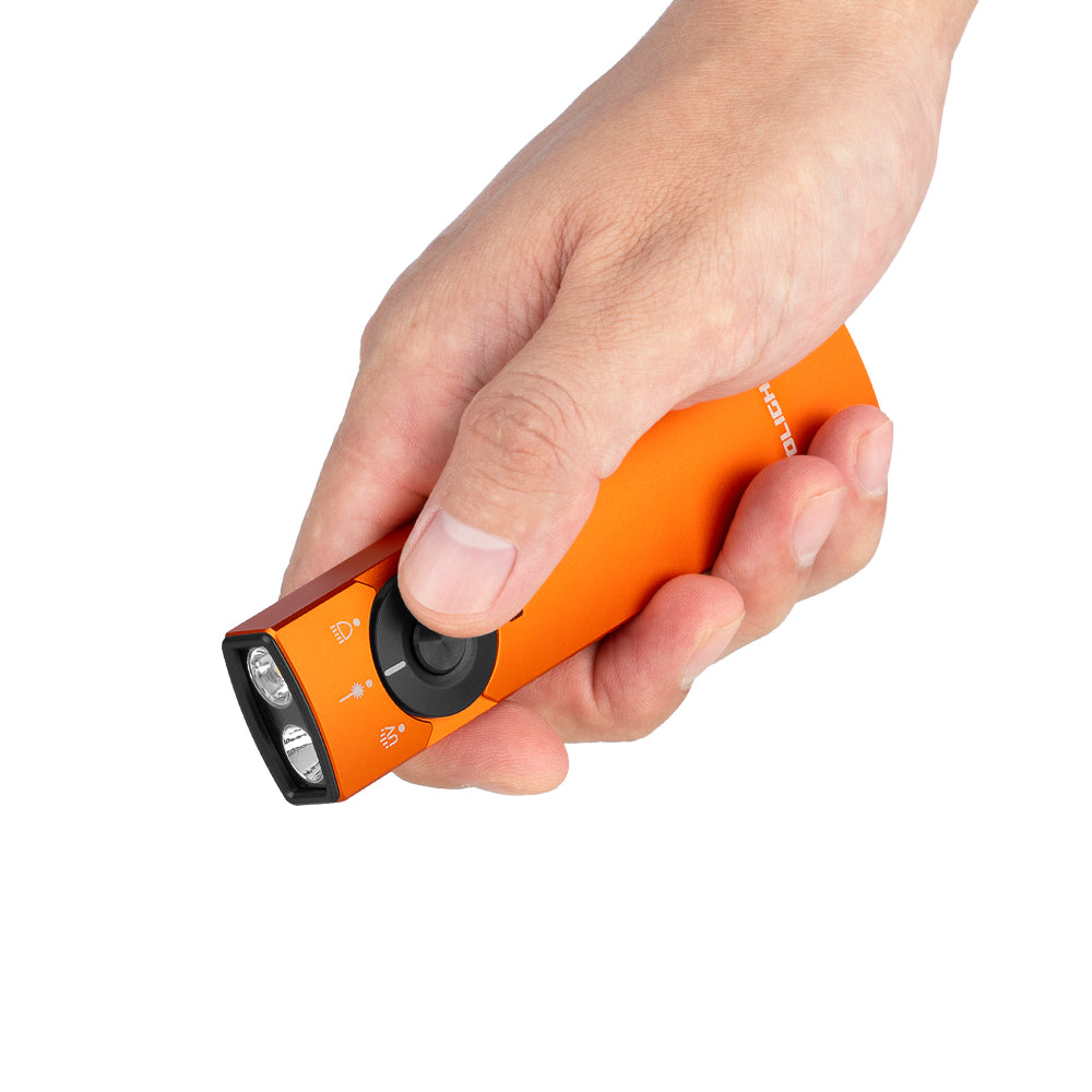 ARKFELD PRO FLAT EDC TORCH WITH LED LIGHT & UV & LASER - ORANGE