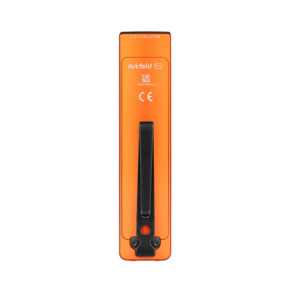 ARKFELD PRO FLAT EDC TORCH WITH LED LIGHT & UV & LASER - ORANGE