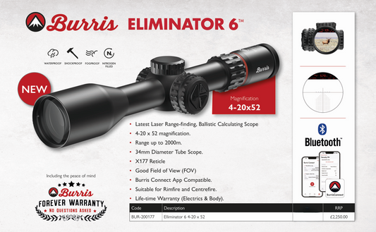 BURRIS ELIMINATOR 6  4-30X52 SCOPE