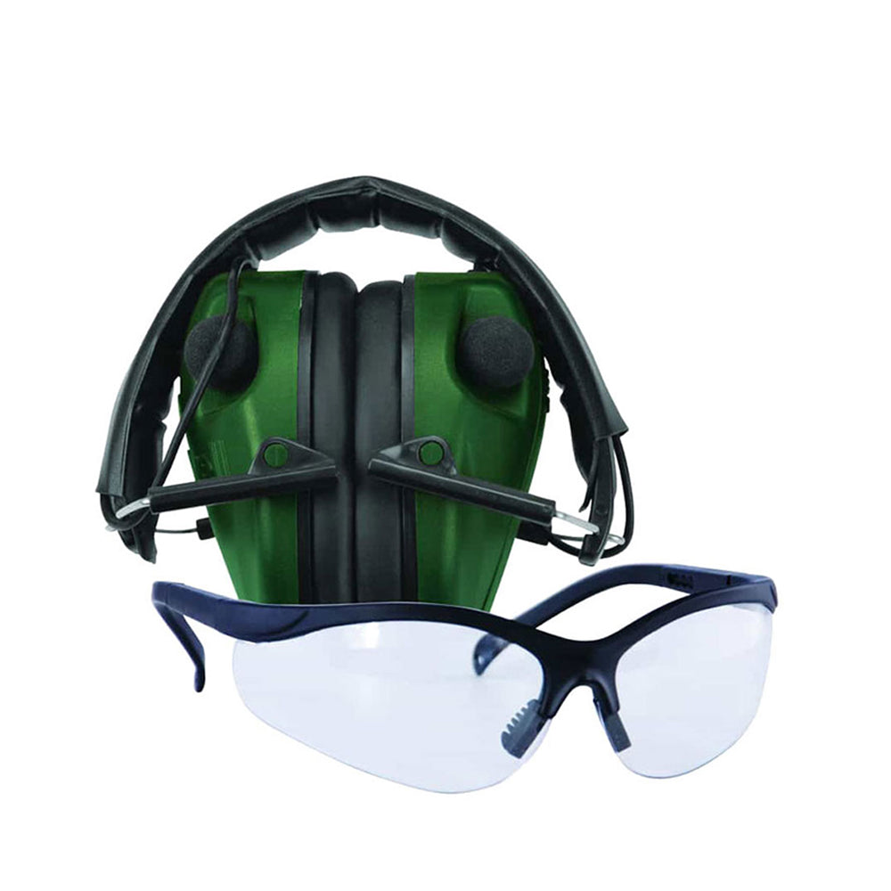 CALDWELL E-MAX LOW PROFILE ELECTRONIC HEARING PROTECTION SHOOTING GLASSES COMBO