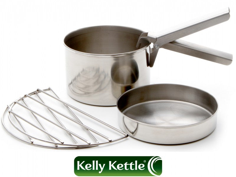 KELLY KETTLE Cook Set (Stainless Steel) - Large for Base Camp or Scout Models