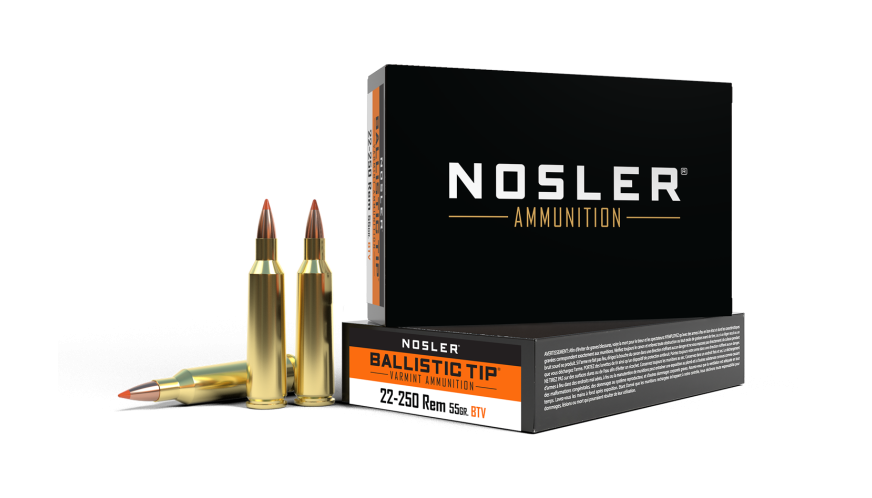 NOSLER 22-250 REM 55GR BALLISTIC TIP VARMINT