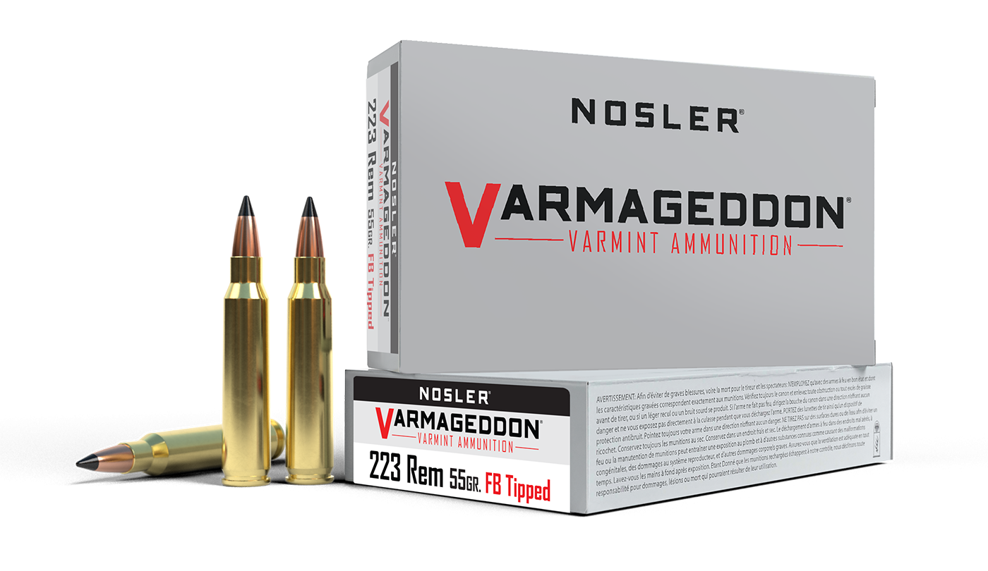 NOSLER 223 REM 55GR FB TIPPED VARMAGEDDON