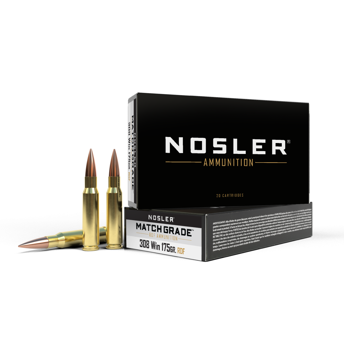 NOSLER 308 WIN 175GR RDF MATCH GRADE