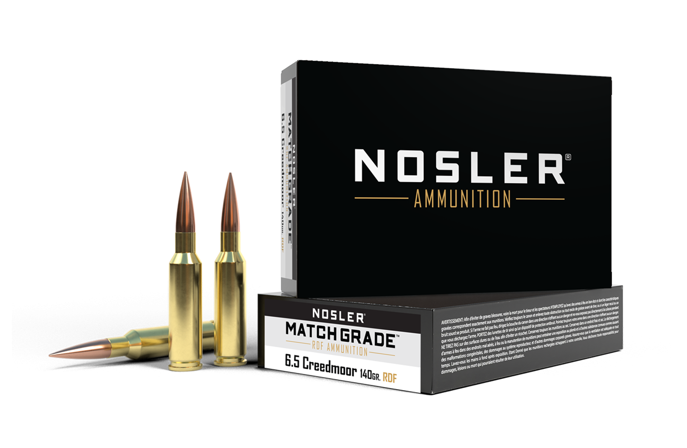 NOSLER 6.5 CREEDMOOR 140GR RDF MATCH GRADE