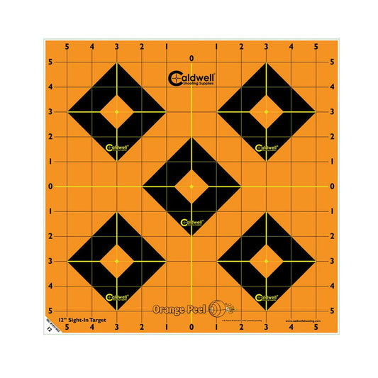 CALDWELL ORANGE PEEL SIGHT-IN TARGET 12 INCH 5 SHEETS