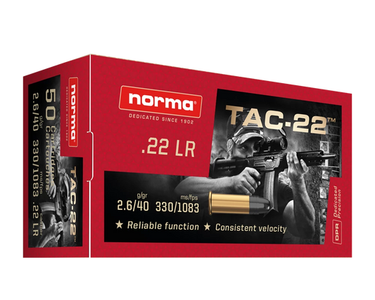 NORMA TAC-22 SUBSONIC 22LR 40G