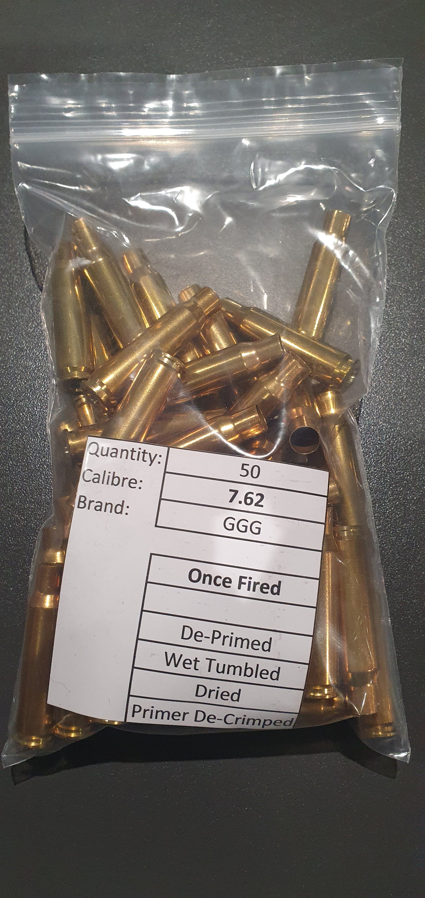 308 / 7.62X51 ONCE FIRED BRASS X 50