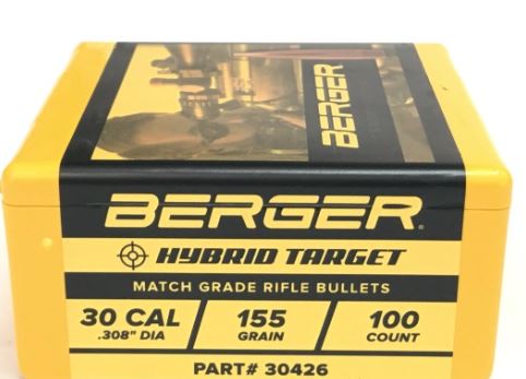 BERGER 30CAL 155G MATCH TARGET HYBRID